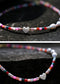 Boho Necklace, Seed Bead Choker, Pearl Heart